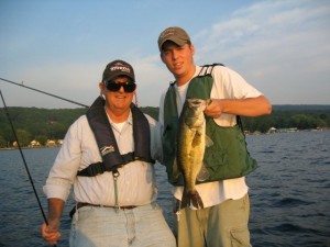 Frank Tennity with fishing client